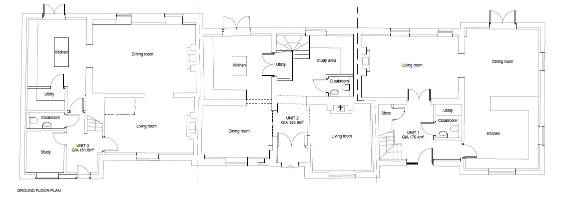 Lot: 142 - OFFICE WITH PLANNING FOR THREE HOUSES - Ground Floor